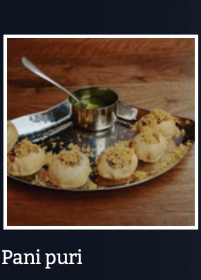 Pani puri served on a platter